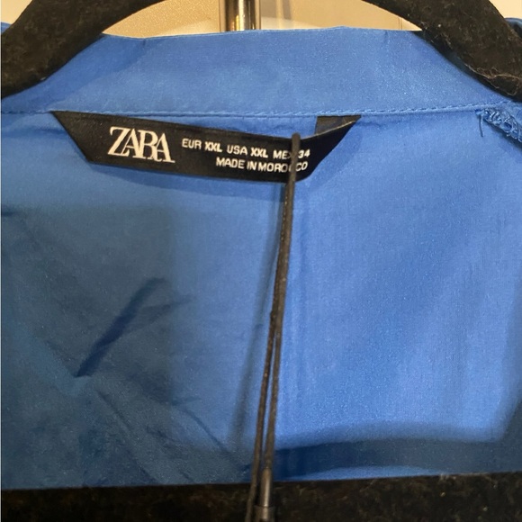 Zara Blue Tiered Midi Dress - Picture 3 of 10